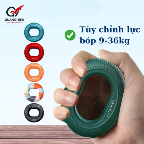 Vòng silicon tập cơ tay công thái học, cầm nắm luyện tập sức mạnh ngón tay phục hồi chức năng