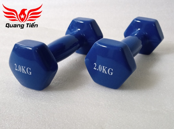 Tạ tay cao su cao cấp 2 kg xanh (giá 1 chiếc)