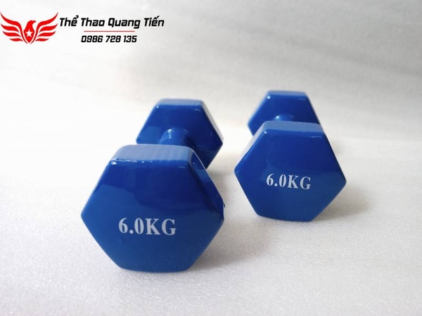 Tạ tay cao su cao cấp siêu đẹp 6kg (giá 1 chiếc)