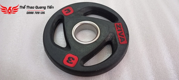Tạ đĩa cao su Ziva 3 Kg cao cấp 2021