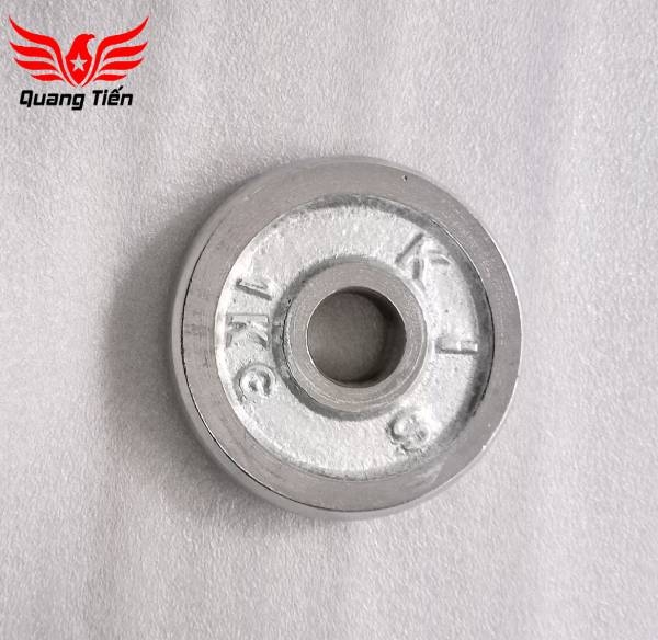 Tạ bánh đĩa sắt nhập khẩu siêu đẹp mạ inox 1kg