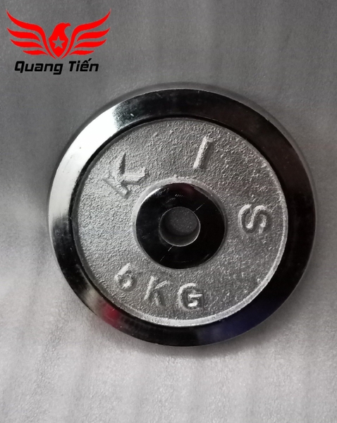 Tạ bánh đĩa sắt nhập khẩu siêu đẹp mạ inox 5kg