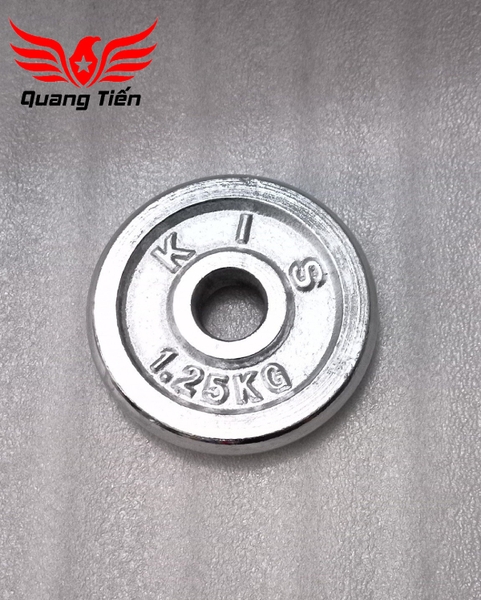 Tạ bánh đĩa sắt nhập khẩu siêu đẹp mạ inox 1,25kg