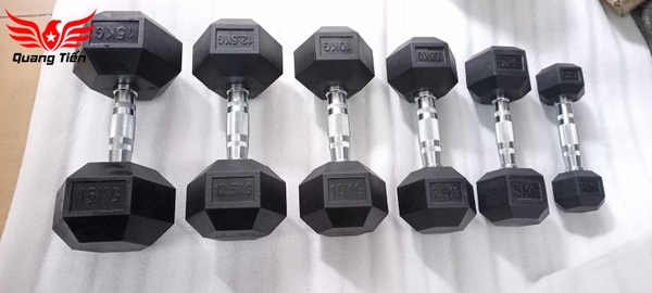 Tạ tay cao su lục giác cao cấp Iron Bull nhập khẩu ( giá 1 quả )