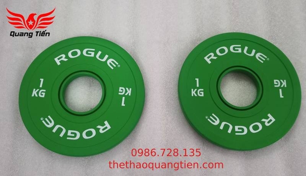 Tạ bánh cao su ROGUE cao cấp 1 kg mini lỗ 50 nhập khẩu