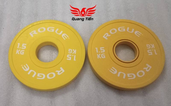 Tạ bánh cao su ROGUE cao cấp 1,5 kg mini lỗ 50 nhập khẩu