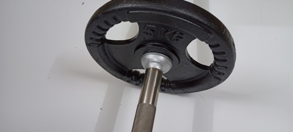 Đòn tạ inox 1,9m inox đầu kẹp (Thanh lý)