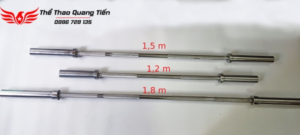 Đòn tạ phi 50 đầu kẹp 1,8m Việt Nam QT502 (giá 1 chiếc)