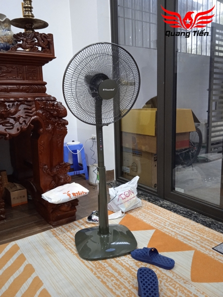 Quạt cây đứng cao cấp vinawind điện cơ thống nhất QĐ400X-PN, có điều khiển xa