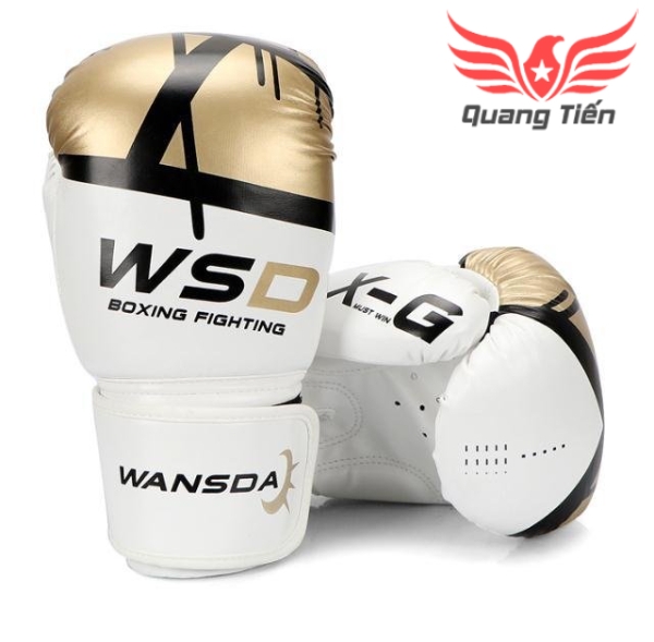 Găng tay boxing WSD chính hãng màu bạch kim