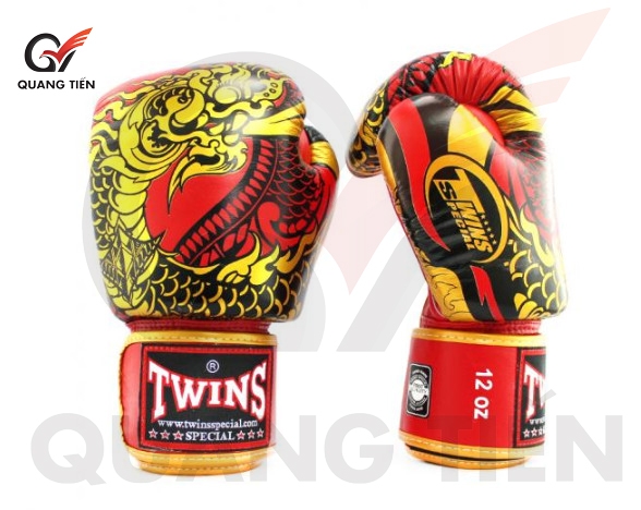 Găng Tay Boxing Twins FBGVL3-52 RỒNG NAGAS GOLD/RED