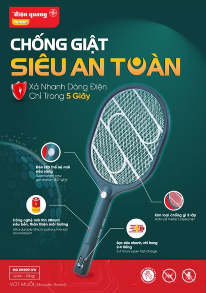 Vợt muỗi Điện Quang ĐQ EMR09