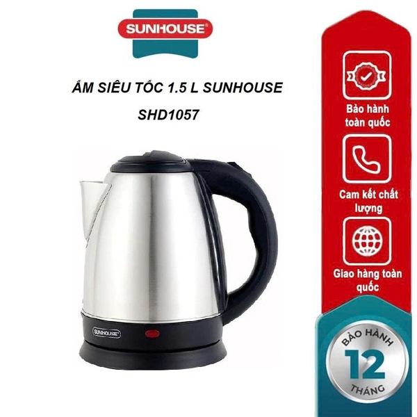 Ấm siêu tốc Inox Sunhouse SHD1057