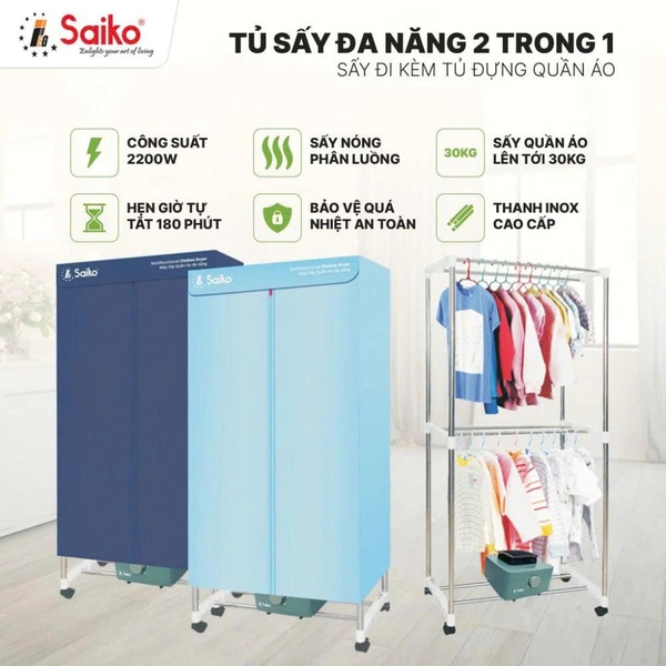 Copy of tủ sấy quần áo saiko cd 1900 Cao cấp chính hãng