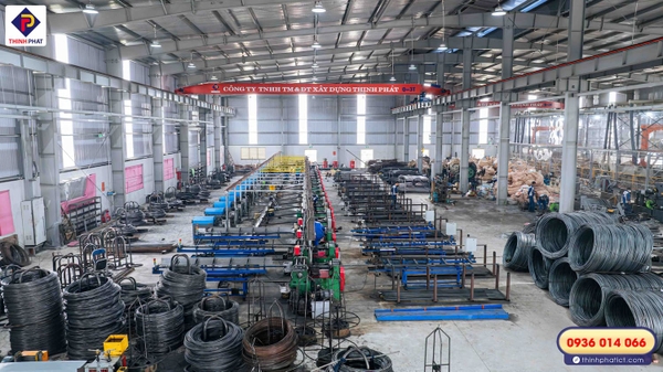 hệ thống máy cán ren tự động tại Thịnh Phát 