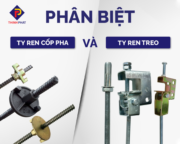 phân biệt ty ren cốp pha và ty ren treo 