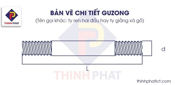Cấu tạo thanh Guzong hai đầu tiện ren