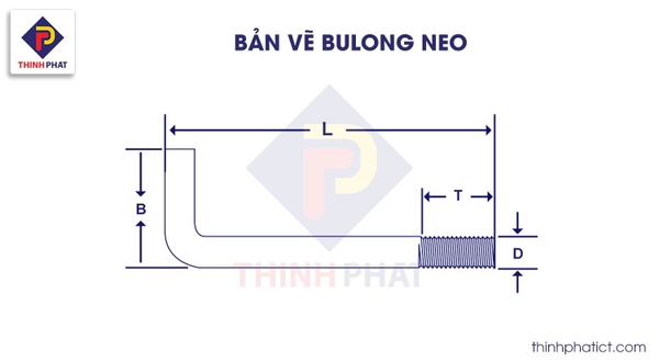  Cấu tạo bulong móng kiểu L