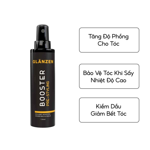 Xịt tạo phồng tóc Glanzen Booster Pre-Styling 200ml