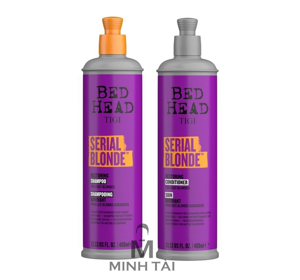 Dầu Gội, xả Tím dành cho tóc tẩy, hư tổn Tigi Bed Head Serial Blonde