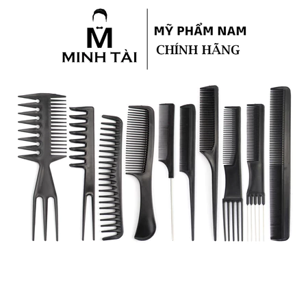 Bộ lược 10 món chuyên dụng bằng nhựa chống tĩnh điện