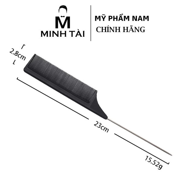 Lược Chuôi Nhọn Sợi Carbon Đen