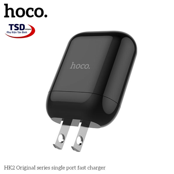 Củ Sạc Hoco HK2 Chính Hãng 3.4A Chân Sạc Dẹt Tiêu Chuẩn | Phụ Kiện Tân Bình