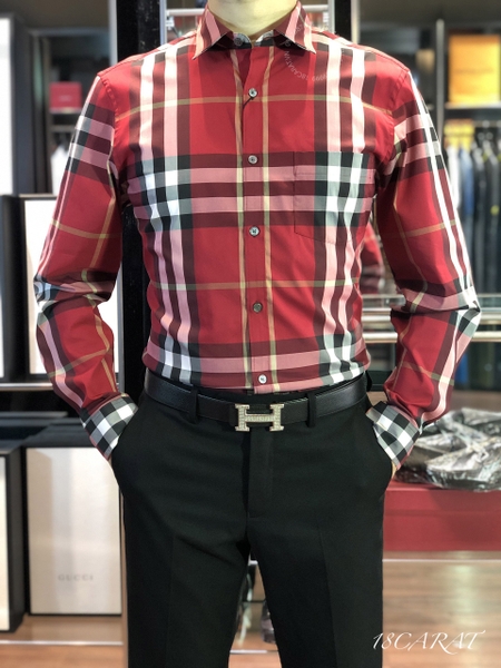 SƠ MI BURBERRY DÀI TAY / CHECK ĐỎ