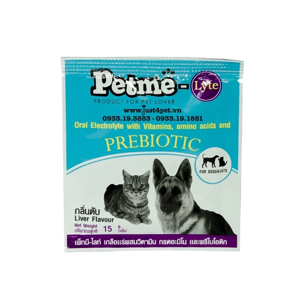 Petme Lyte - Prebiotic / Men tiêu hóa cho chó mèo 15g