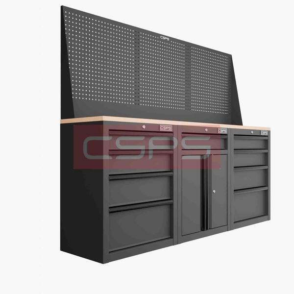 Tủ dụng cụ 183cm - 3 tủ màu đen/đỏ - 09 hộc kéo CSPS VNDTC61003BB1-9