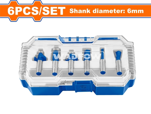 Bộ 6 Mũi Phay Gỗ 6Mm WRKSR0106 WADFOW