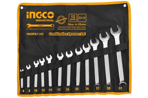 Bộ 12 Cờ Lê Vòng Miệng HKSPA1143 INGCO