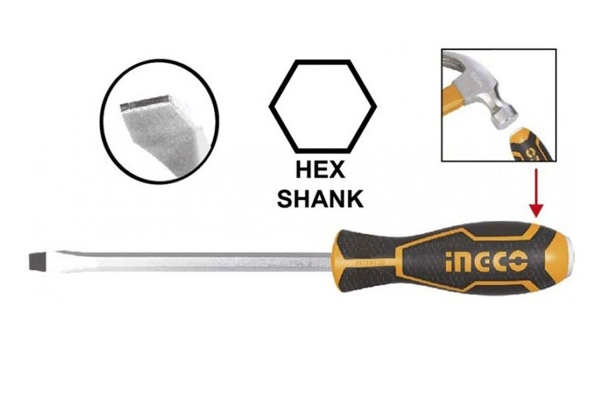 Tua Vít Dẹp Đóng Xuyên HGTS286100 INGCO