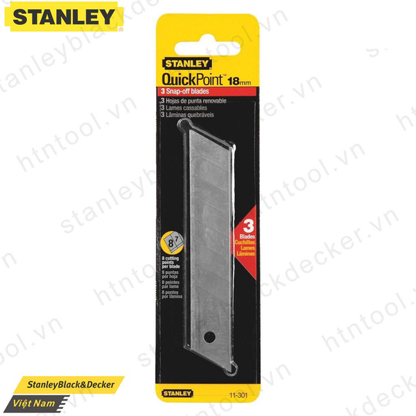 Lưỡi dao rọc 18mm (100c) Stanley 11-301H