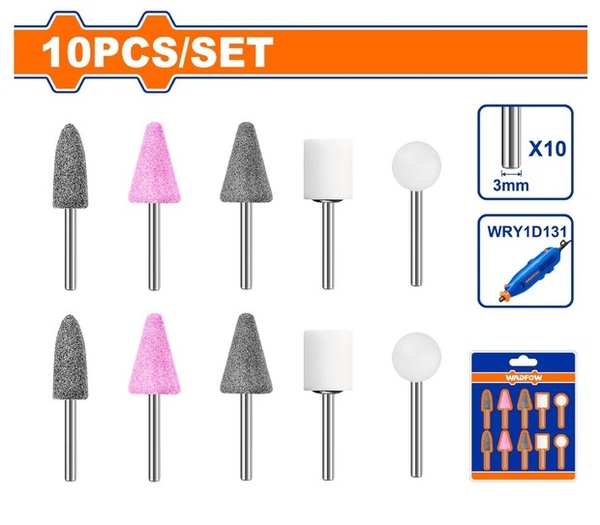 Bộ 10 Phụ Kiện Cho Máy Mài Khuôn Mẫu WRR1001 WADFOW