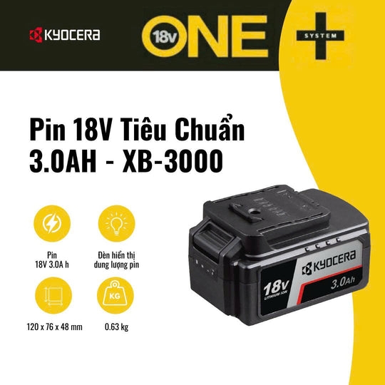 Pin 18V Tiêu Chuẩn Kyocera - 3.0AH - XB-3000
