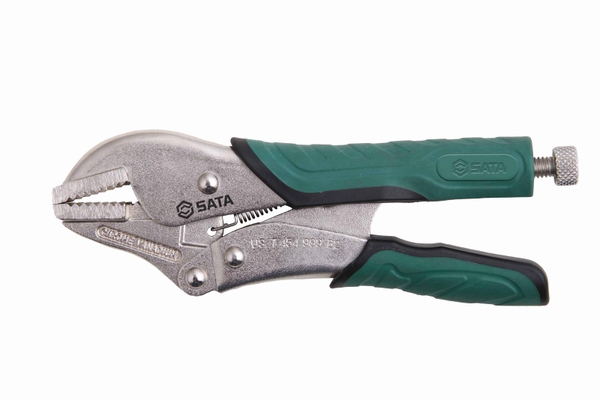 Kìm khóa mũi thẳng có răng SATA 10inch 71206