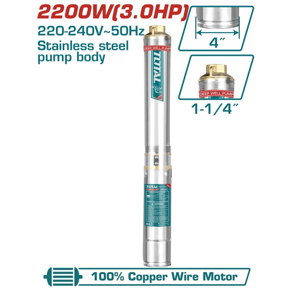 Máy bơm hỏa tiễn 2200W (3HP) Total TWP522001