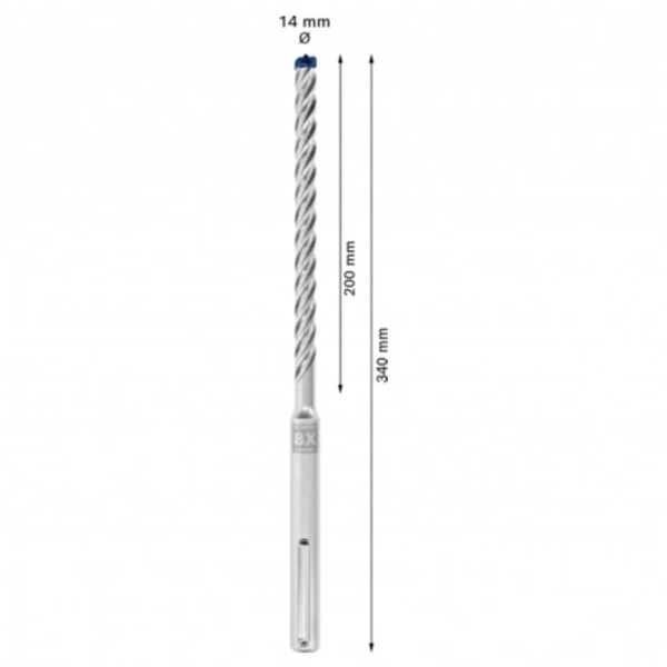 Mũi khoan SDS-max-8X 14 x 200 x 340 mm Bosch 2608900207
