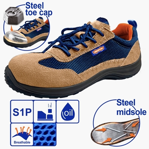 Giày Bảo Hộ Da Lộn Mũi Đế Thép Size 41 WSB5541 WADFOW