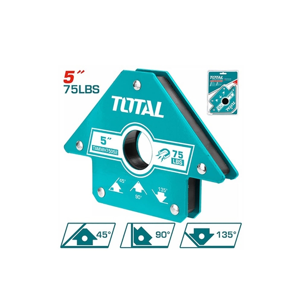 Ke góc nam châm hàn 3 góc 5 inch TAMWH75052 TOTAL