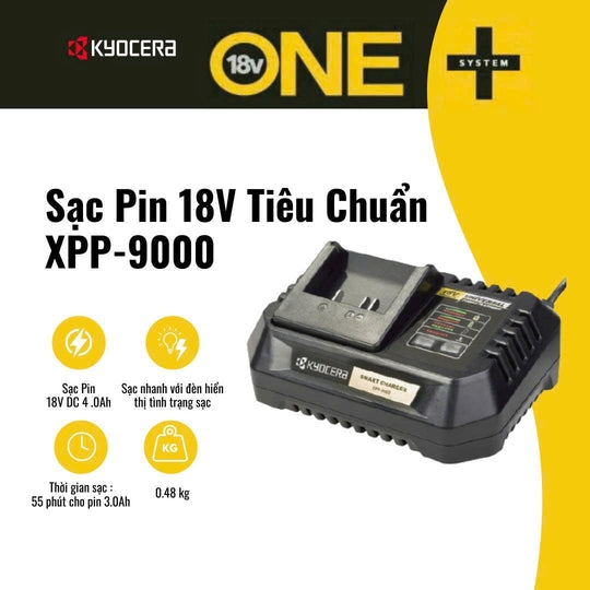 Sạc Pin 18V Tiêu Chuẩn Kyocera - XPP-9000
