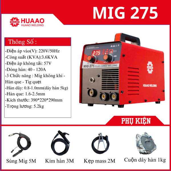 MÁY HÀN HUAAO MIG 275