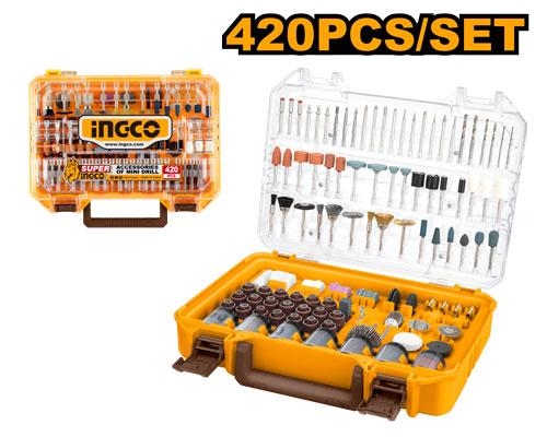 Bộ 420 Món Phụ Kiện Mài Mini AKMG4208 INGCO