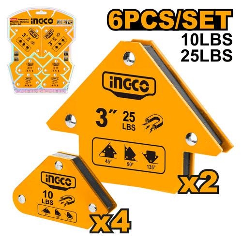 Bộ 6 Ke Góc Nam Châm AMWH6001 INGCO