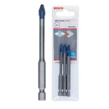 Mũi khoan gạch cứng Hex-9 (5/6/8) (Mới) Bosch 2608900595