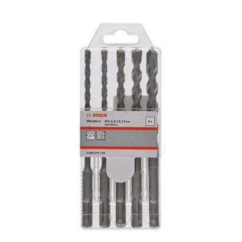 Bộ 5 mũi khoan SDS+ plus 1 (6/6/8/10/12*160mm) Bosch 2608579120