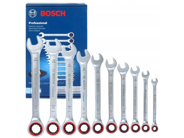 Bộ cờ lê 10 món thép trắng Bosch 1600A02AU0