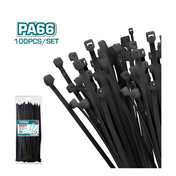 Bộ 100 dây rút nhựa đen 100x2.5mm THTCTB10025 TOTAL
