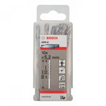 Mũi khoan sắt HSS-G 5.2mm (hộp 10 mũi) Bosch 2608595063